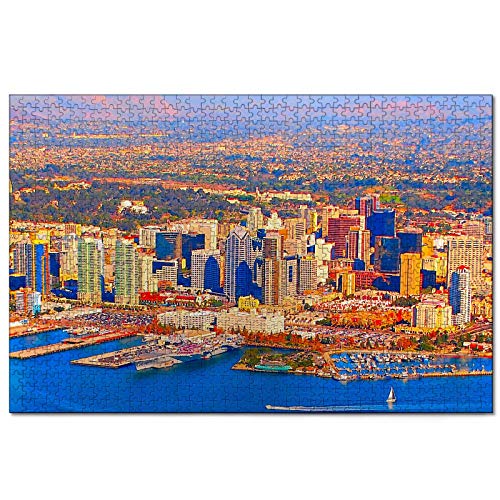 USA Amerika San Diego Kalifornien 1000 Teiliges Puzzle für Erwachsene und Familien Reise Geschenk Souvenir aus Holz 30x20 Zoll von Fxdiy