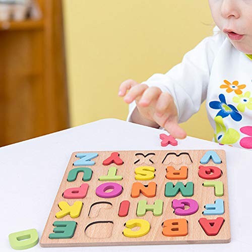 Hölzernes Zahlen-Alphabet-passendes Baustein-Spielzeug, Frühe Bildung, Freunde, Spielzeug, Großbuchstabe (Bewusstseinstafel für Großbuchstaben) von Fydun