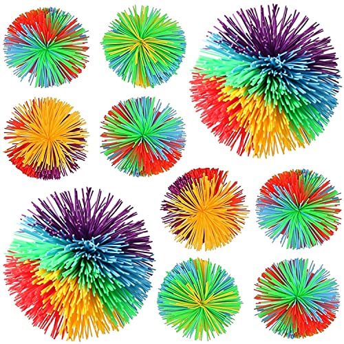 Fyihoxi AFFE Stringy Balls 10 Stück Sensory Fidget Stringy Balls, Bunte Silikon Stringy Bälle, Für Kinder und Erwachsene von Fyihoxi