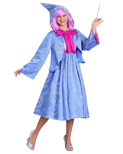 Halloween-Kostüm für Damen, Fee, Patin, Cosplay, Deluxe, Midi-Kleid, Rollenspiel-Outfits, Party, Club, Verkleidung (Blau A, L) von Fylovery