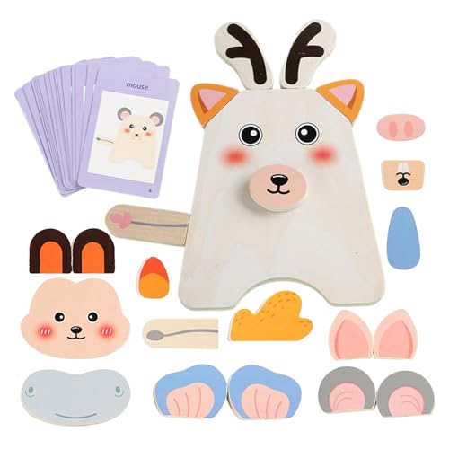 Fyrdyn Holz Tier Puzzle | Tiergesichter Zuordnung Puzzle Spiele,Lernspielzeug Sinnesaktivitäten für Spielzimmer - Indoor Kindergarten Reise Zuhause Geburtstag Fyrdyn Holz Tier Puzzle | Tiergesichter Zuordnung Puzzle Spiele,Lernspielzeug Sinnesaktivitäten für Spielzimmer - Indoor Kindergarten Reise Zuhause Geburtstag von Fyrdyn
