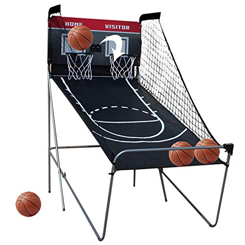 Fyssnn 8 in 1 Basketballkorb Shoot Out Faltbar AutomatBasketballautomat Elektronisch SchießMaschine Shoot Out mit 2 Basketballkörbe Geeignet für Wohnungen Spielzimmer Keller usw von Fyssnn