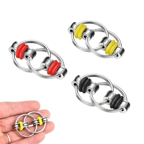 3 Stück Flippy Kette Zappeln Spielzeug entlastet Stress Reducer, Fidget Toy Unendlicher Flip Chain Dekompression Stressreduzierer für Kinder Erwachsene und Jugendliche von Fzcyuoo