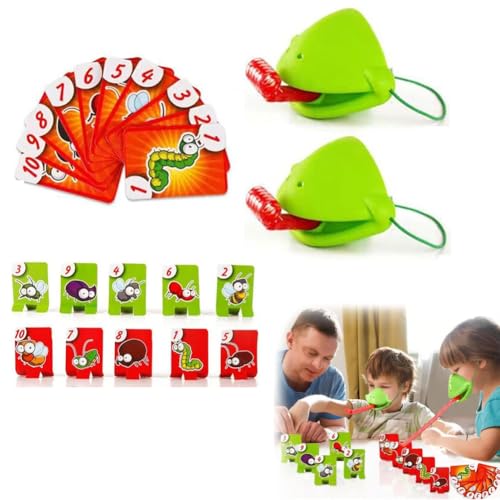 Froschzungenspiel, Chamäleonspiel, Kinderspiele, lustige Spiele, interaktives Froschzungenspielzeug, Steckspiel for Eltern-Kind-Wettbewerbsspaß und lehrreiche Desktop-Spaß-Familienspiele(2 Set) von Fzysjve