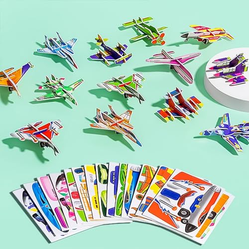 Fzysjve Ally Pocket 3D-Puzzles, 3D-Cartoon-Puzzle for Kinder, pädagogisches 3D-Cartoon-Puzzle, Tiere/Dinosaurier/Flugzeuge/Insekten 3D-Puzzles DIY Kunsthandwerk Geschenke for Jungen und Mädchen von Fzysjve