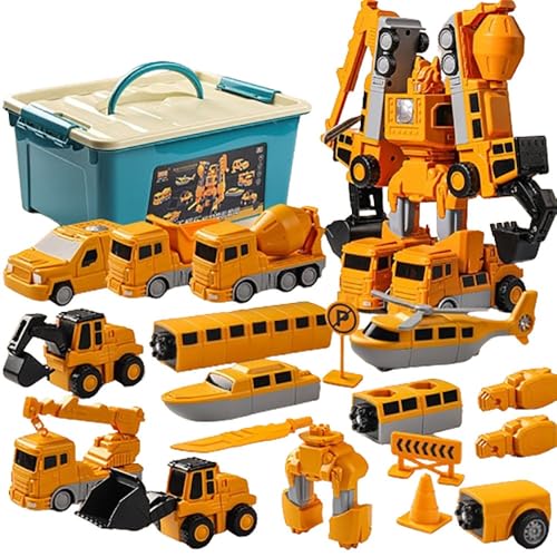 Fzysjve Constructo Modulares Verwandeln Spielzeugset, Magnetisches Transform Engineering Auto Zusammengebautes Spielzeug, Magnetische Bausteine ​​Fliesen Baufahrzeuge Geschenke for Kinder(A-35pcs) von Fzysjve