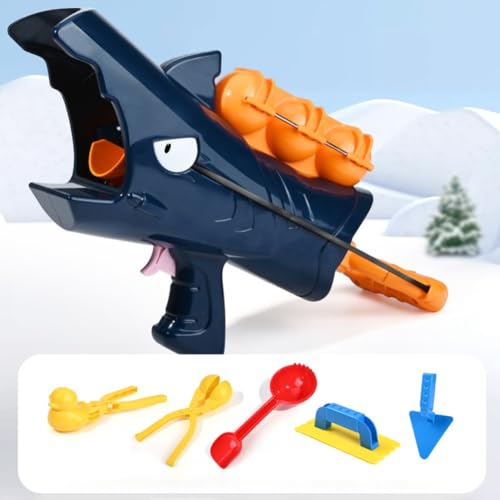 Schneeball-Maker, Winter-Schneeball-Blaster-Spielzeug for Kinder, Hai-Schneeballpistole, Outdoor-Schneeball-Kampfspielzeug, Schneespielzeug for Kinder Winter-Outdoor-Spielzeug wiederverwendbar(A) von Fzysjve