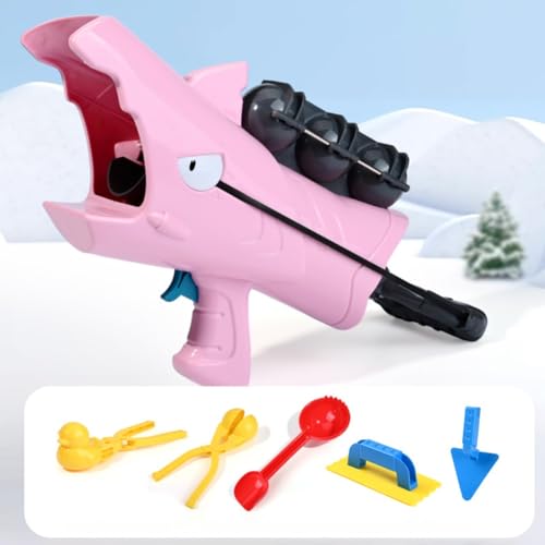 Schneeball-Maker, Winter-Schneeball-Blaster-Spielzeug for Kinder, Hai-Schneeballpistole, Outdoor-Schneeball-Kampfspielzeug, Schneespielzeug for Kinder Winter-Outdoor-Spielzeug wiederverwendbar(B) von Fzysjve