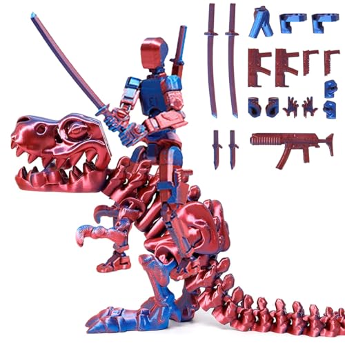 T13-Actionfigur, Titan 13-Actionfigur, 3D-gedruckte bewegliche Mehrgelenkfigur, Robo 13-Actionfigur, Lucky 13-Actionfigur, Dummy 13-Actionfigurenspielzeug (Farbe : Dinosaur Knight-Pink) von Fzysjve