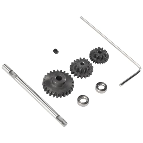 Fzzuzdlap Metall Getriebe Getriebe mit D Achse Getriebe Stahl Zahnräder Set für D12 1/10 RC Auto Upgrade Teile Zubehör von Fzzuzdlap