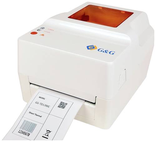 G&G GG-TD1200C-BK-USB Etiketten-Drucker Thermodirekt, Thermotransfer 203 x 203 dpi Etikettenbreite ( von G&G