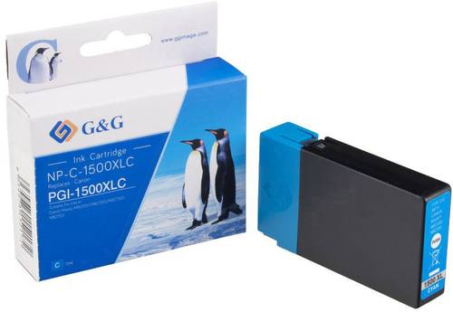 G&G Druckerpatrone ersetzt Canon PGI-1500C XL Kompatibel Cyan NP-C-1500XLC 1C1500C von G&G