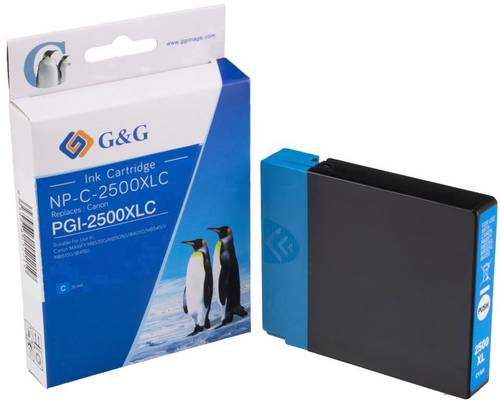 G&G Druckerpatrone ersetzt Canon PGI-2500C XL Kompatibel Cyan NP-C-2500XLC 1C2500C von G&G