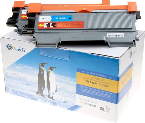 G&G Toner ersetzt Brother TN-2010, TN-2220 Kompatibel 2er-Pack Schwarz 5200 Seiten 15012 von G&G