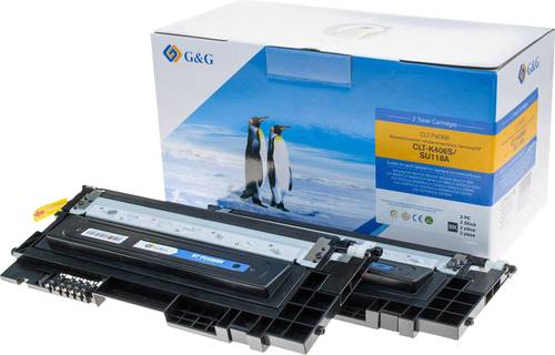 G&G Toner ersetzt Samsung CLT-P406B Kompatibel 2er-Pack Schwarz 1500 Seiten 15006 von G&G