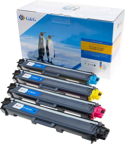 G&G Toner ersetzt Brother TN-241BK, TN-245C, TN-245M, TN-245Y Kompatibel Kombi-Pack Schwarz, Magenta von G&G