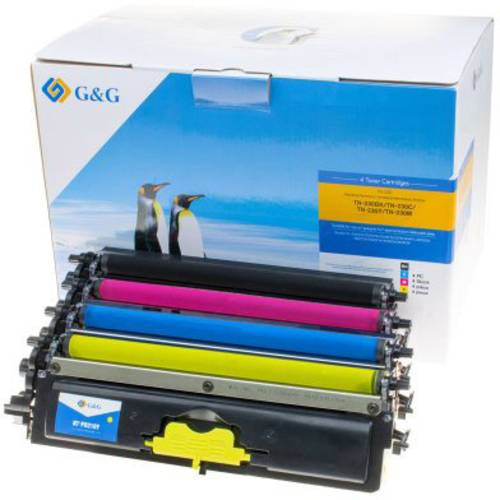 G&G Tonerkassette ersetzt Brother TN-230BK, TN-230C, TN-230M, TN-230Y Kompatibel Schwarz, Magenta, C von G&G