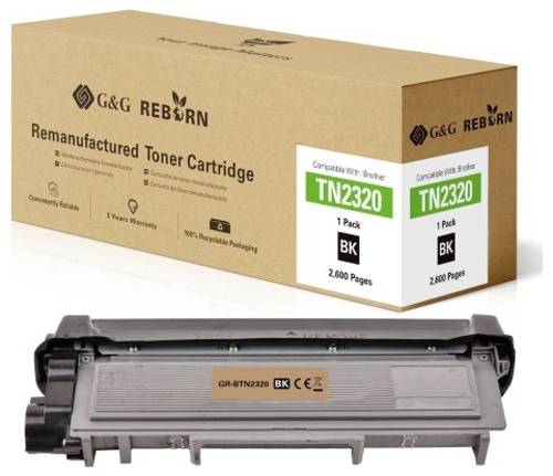 G&G Toner ersetzt Brother TN-2320 Kompatibel Schwarz 2600 Seiten Reborn remanufactured 21178 von G&G