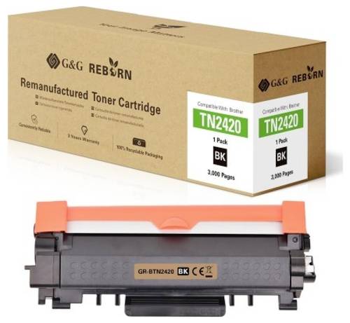 G&G Toner ersetzt Brother TN-2420 Kompatibel Schwarz 3000 Seiten Reborn remanufactured 21078 von G&G