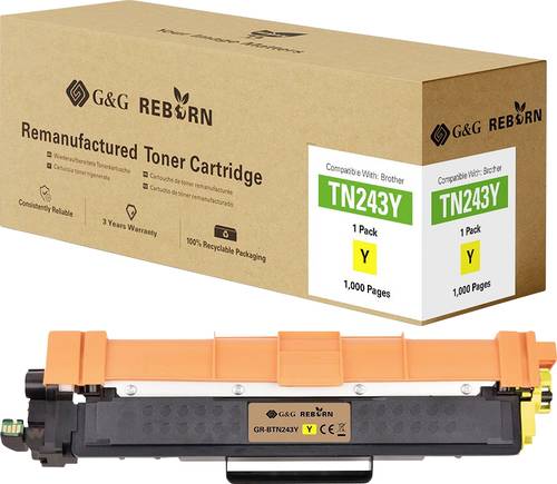 G&G Toner ersetzt Brother TN-243Y Kompatibel Gelb 1000 Seiten Reborn remanufactured 21183 von G&G