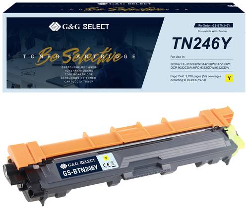 G&G Toner ersetzt Brother TN-246Y Kompatibel Gelb TN-246Y GS-BTN246Y von G&G