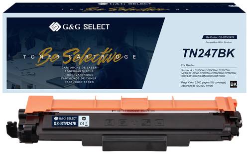 G&G Toner ersetzt Brother TN-247BK Kompatibel Schwarz TN-247BK GS-BTN247K von G&G