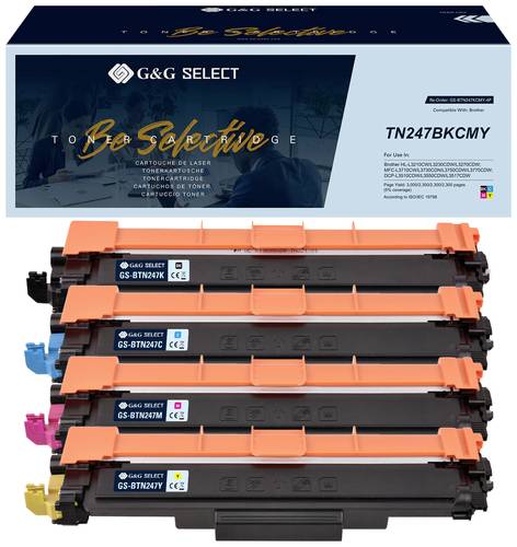 G&G Toner ersetzt Brother TN-247CMYK Kompatibel Kombi-Pack Schwarz, Cyan, Magenta, Gelb TN-247BK/TN- von G&G