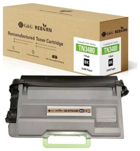 G&G Toner ersetzt Brother TN-3480 Kompatibel Schwarz 8000 Seiten Reborn remanufactured 21179 von G&G