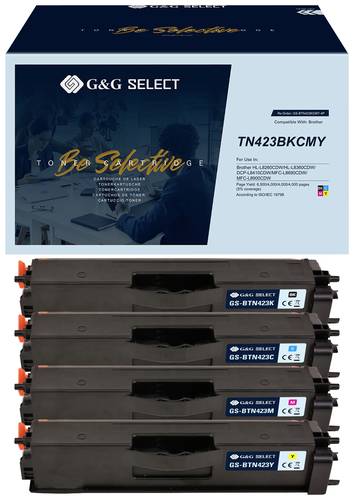 G&G Toner ersetzt Brother TN-423 Kompatibel Kombi-Pack Schwarz, Cyan, Magenta, Gelb TN-423BK/TN-423C von G&G