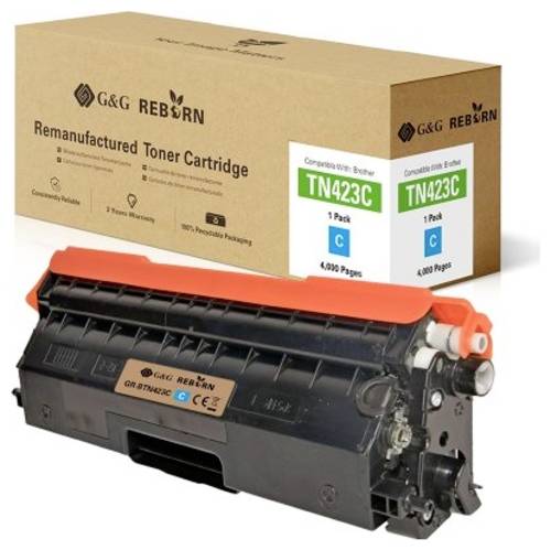 G&G Toner ersetzt Brother TN-423C Kompatibel Cyan 4000 Seiten Reborn remanufactured 21189 von G&G