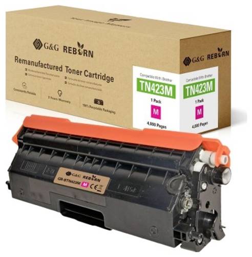 G&G Toner ersetzt Brother TN-423M Kompatibel Magenta 4000 Seiten Reborn remanufactured 21190 von G&G