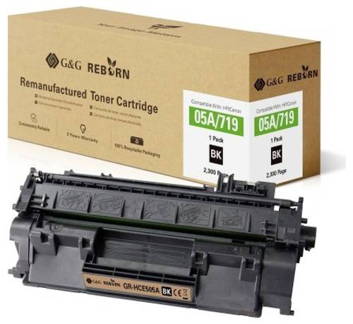 G&G Toner ersetzt HP, Canon 05A, 719 Kompatibel Schwarz 2300 Seiten Reborn remanufactured 21228 von G&G