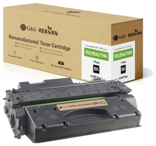 G&G Toner ersetzt HP, Canon 05X, 719H Kompatibel Schwarz 6500 Seiten Reborn remanufactured 21229 von G&G