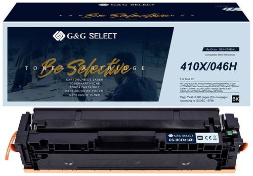 G&G Toner ersetzt HP, Canon 410X, 046H Kompatibel Schwarz CF410X/Cartridge 046H Black GS-HCF410X(U) von G&G