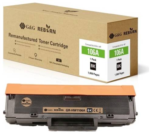 G&G Toner ersetzt HP 106A Kompatibel Schwarz 1000 Seiten Reborn remanufactured 21254 von G&G