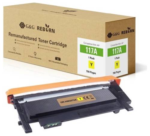 G&G Toner ersetzt HP 117A Kompatibel Gelb 700 Seiten Reborn remanufactured 21279 von G&G