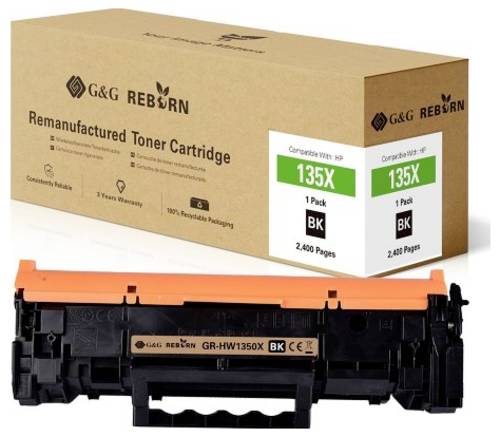 G&G Toner ersetzt HP 135X Kompatibel Schwarz 2400 Seiten Reborn remanufactured 21256 von G&G