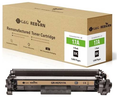 G&G Toner ersetzt HP 17A Kompatibel Schwarz 1600 Seiten Reborn remanufactured 21231 von G&G