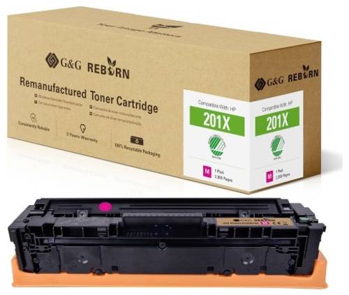 G&G Toner ersetzt HP 201X Kompatibel Magenta 2300 Seiten Reborn remanufactured 21260 von G&G