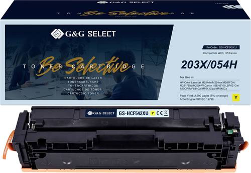 G&G Toner ersetzt HP 203X Kompatibel Gelb CF542X/ Cartridge 054H Yellow GS-HCF542X(U) von G&G