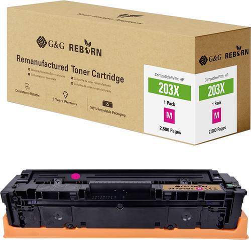 G&G Toner ersetzt HP 203X Kompatibel Magenta 2500 Seiten Reborn remanufactured 21268 von G&G