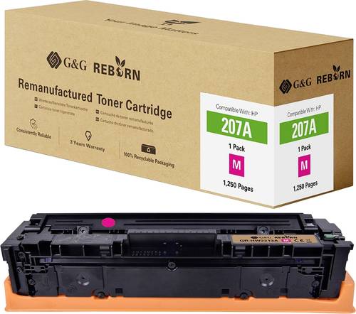 G&G Toner ersetzt HP 207A Kompatibel Magenta 1250 Seiten Reborn remanufactured 21284 von G&G