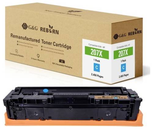 G&G Toner ersetzt HP 207X Kompatibel Cyan 2450 Seiten Reborn remanufactured 21286 von G&G