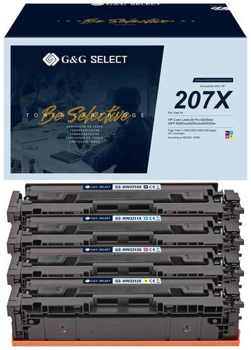 G&G Toner ersetzt HP 207X Kompatibel Kombi-Pack Schwarz, Cyan, Magenta, Gelb W2210X(207X)/W2211X(207 von G&G