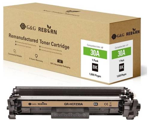 G&G Toner ersetzt HP 30A Kompatibel Schwarz 1600 Seiten Reborn remanufactured 21234 von G&G