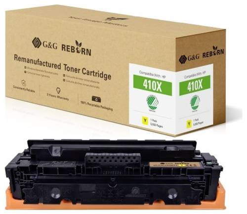 G&G Toner ersetzt HP 410X Kompatibel Gelb 5000 Seiten Reborn remanufactured 21264 von G&G