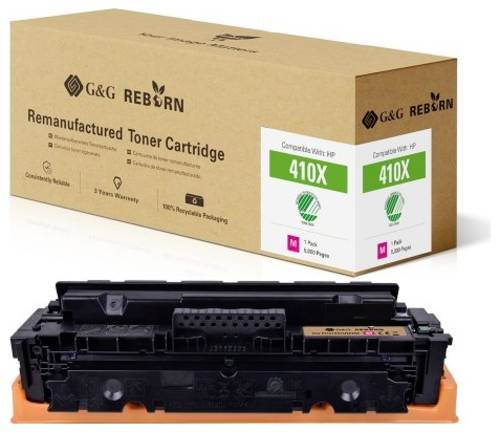 G&G Toner ersetzt HP 410X Kompatibel Magenta 5000 Seiten Reborn remanufactured 21263 von G&G