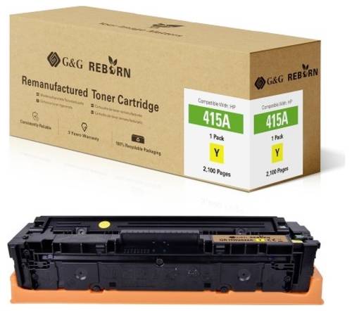 G&G Toner ersetzt HP 415A Kompatibel Gelb 2100 Seiten Reborn remanufactured 21271 von G&G