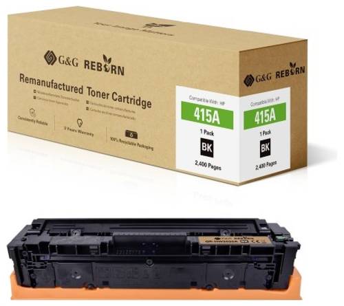 G&G Toner ersetzt HP 415A Kompatibel Schwarz 2400 Seiten Reborn remanufactured 21269 von G&G