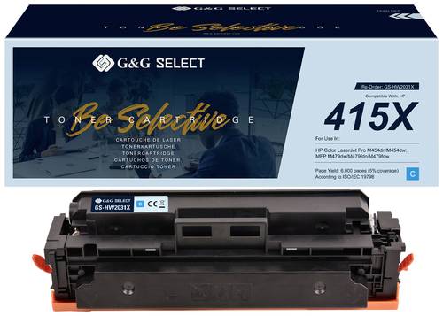 G&G Toner ersetzt HP 415X Kompatibel Cyan W2031X GS-HW2031X(415X) von G&G